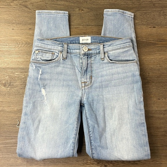 Hudson Women’s Mid Rise Natalie Ankle Skinny Jeans, distressed, size 25 - Picture 1 of 13